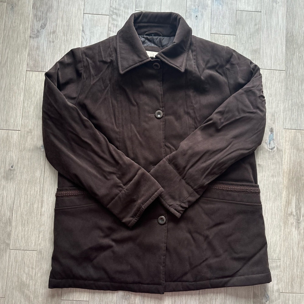 Vintage Tradition Corduroy Faux Suede Chocolate Jacket Coat Large‎
